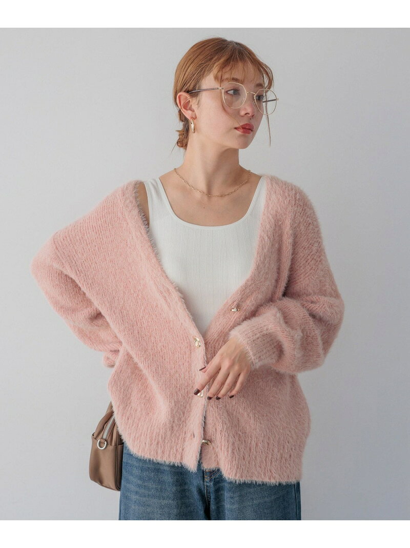 Rakuten - 【SALE／40%OFF】[ふわふわの肌触り]オーバーサイズシャギーカーディガン BAYFLOW ベイフロー トップス ニット ホワイト ブラック ピンク【RBA_E】[Rakuten Fashion]