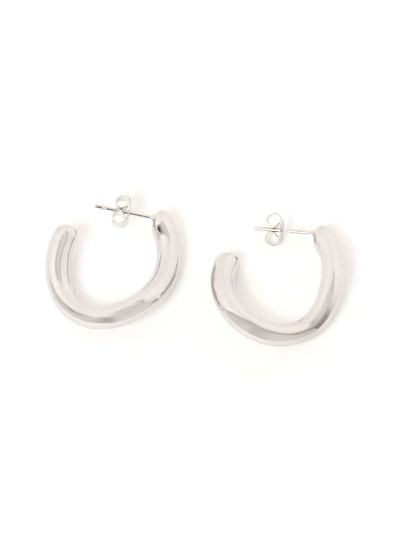 乐天商城 - ステンレスワイドウェーブピアス BAYFLOW ベイフロー アクセサリー・腕時計 ピアス ゴールド シルバー[Rakuten Fashion]