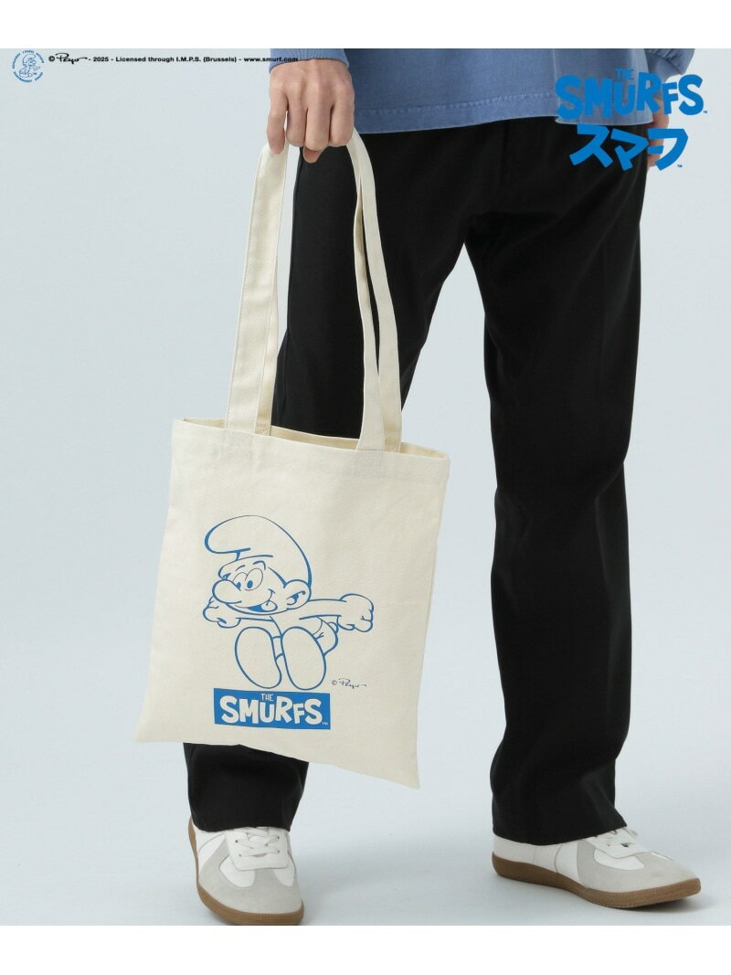 Rakuten - 【SALE／51%OFF】【THE SMURFS/スマーフ】プリントトートバッグ BAYFLOW ベイフロー バッグ トートバッグ ホワイト【RBA_E】[Rakuten Fashion]