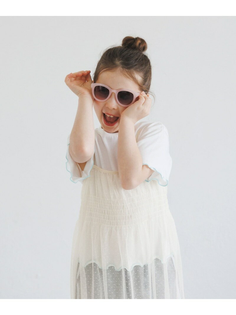 Rakuten - [UVカット]クリアサングラス(KIDS) BAYFLOW ベイフロー ファッション雑貨 サングラス ベージュ ピンク[Rakuten Fashion]
