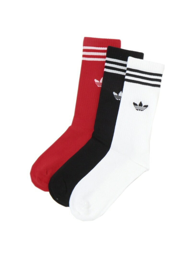 【adidas(アディダス)】クルーソックス3PAIR(KIDS) BAYFLOW ベイフロー 靴下・レッグウェア 靴下 ブルー レッド ホワイト[Rakuten Fashion]