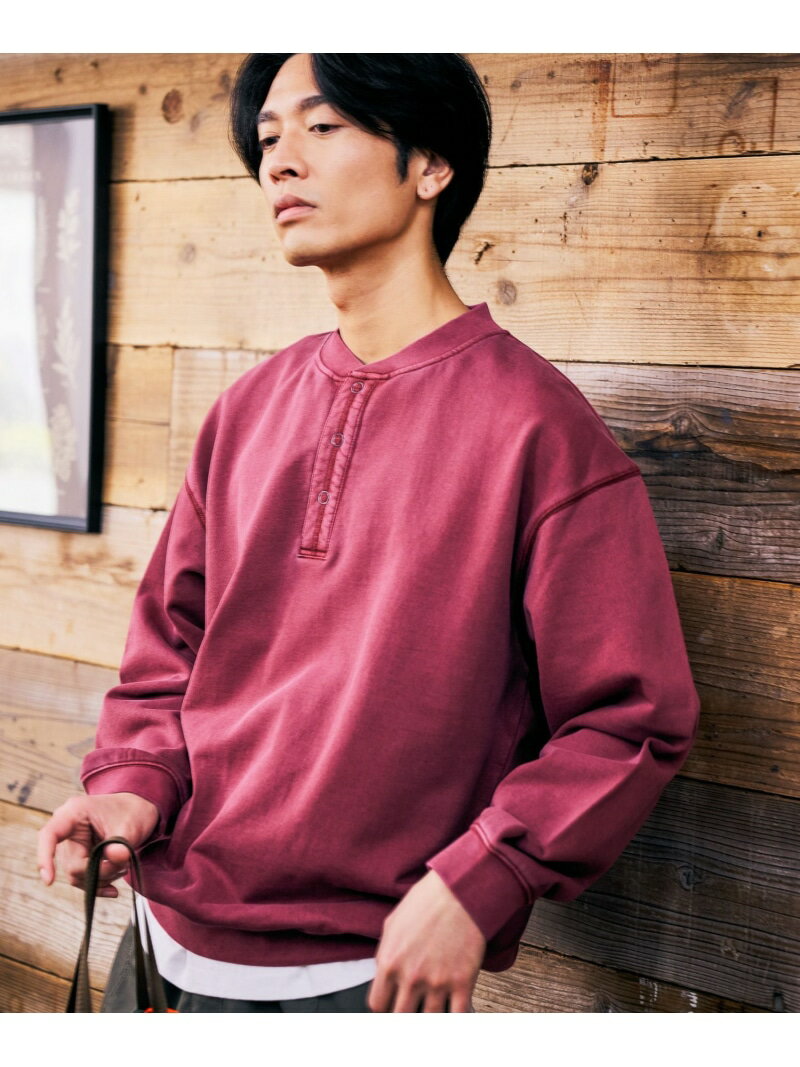 Rakuten - 【SALE／40%OFF】ヘンリーネックスウェット BAYFLOW ベイフロー トップス スウェット・トレーナー ワインレッド グレー【RBA_E】【送料無料】[Rakuten Fashion]