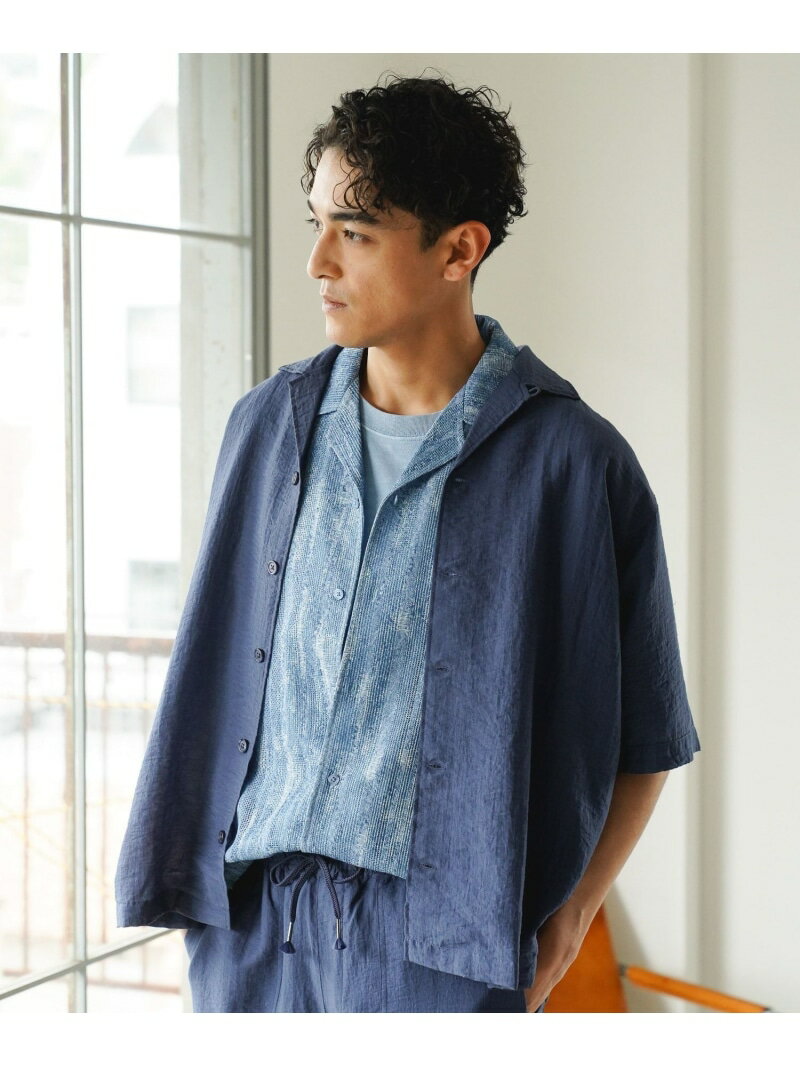 乐天商城 - 【接触冷感】クールタッチリネンシャツ[セットアップ可] BAYFLOW ベイフロー トップス その他のトップス グレー ブラウン ブルー【送料無料】[Rakuten Fashion]