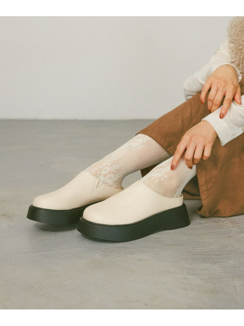 [スタイルアップ]厚底サボサンダル BAYFLOW ベイフロー シューズ・靴 サンダル ホワイト ブラック【送料無料】[Rakuten Fashion]のサムネイル