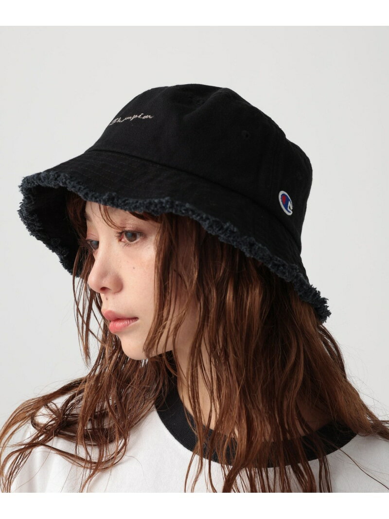 Rakuten - 【Champion(チャンピオン)】別注フリンジバケットハット BAYFLOW ベイフロー 帽子 ハット ホワイト ブラック【送料無料】[Rakuten Fashion]