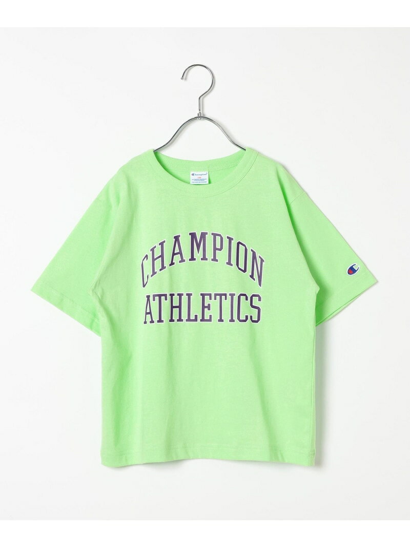 乐天商城 - [160cmまでサイズ展開♪]【Champion】カレッジロゴプリントT(KIDS) BAYFLOW ベイフロー トップス カットソー・Tシャツ ネイビー ホワイト[Rakuten Fashion]