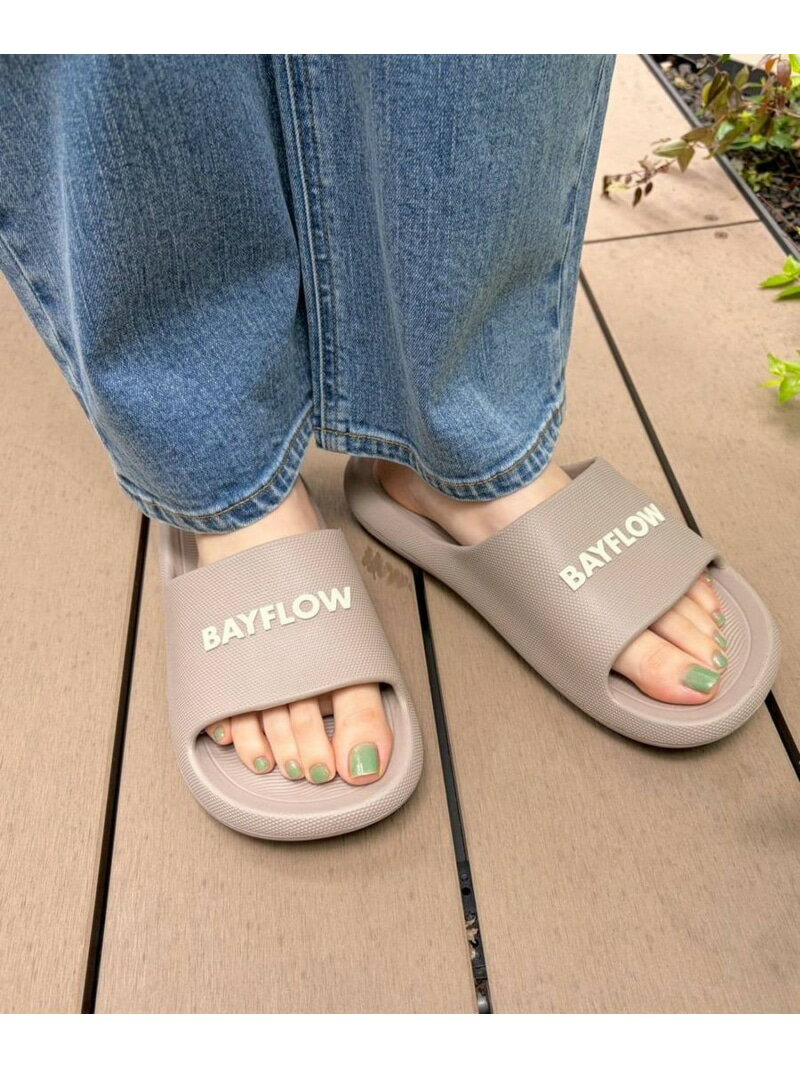 乐天商城 - BFロゴシャワサン(ユニセックス) BAYFLOW ベイフロー シューズ・靴 サンダル ブラック グレー[Rakuten Fashion]