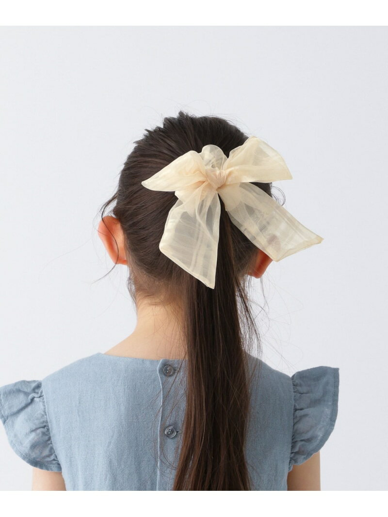 チュールリボンシュシュ(KIDS) BAYFLOW ベイフロー ヘアアクセサリー ヘアゴム ピンク ホワイト ブラック[Rakuten Fashion]