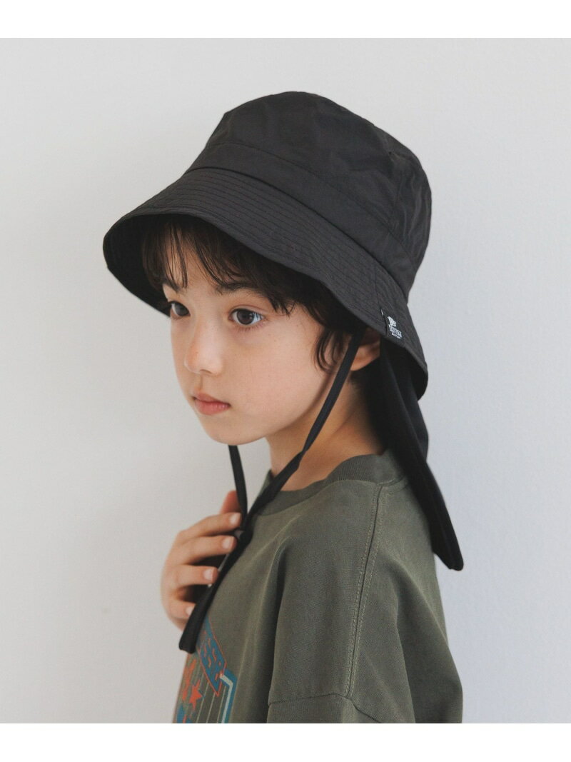 Rakuten - [取り外し可能な顎紐&日よけ付き♪]サンシェード2WAYハット(KIDS) BAYFLOW ベイフロー 帽子 ハット ベージュ ブラック[Rakuten Fashion]