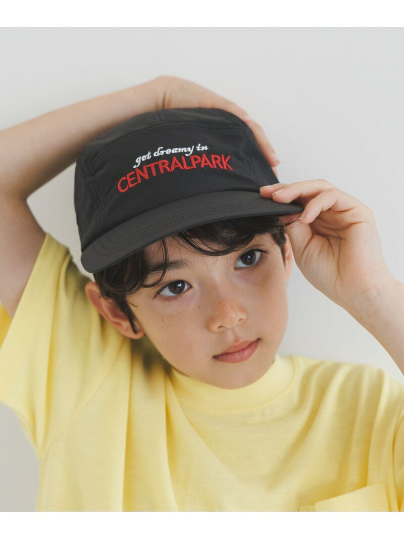 Rakuten - [ドロストでサイズ調整可]フロント刺繍JET CAP(KIDS) BAYFLOW ベイフロー 帽子 キャップ ブラック ベージュ[Rakuten Fashion]