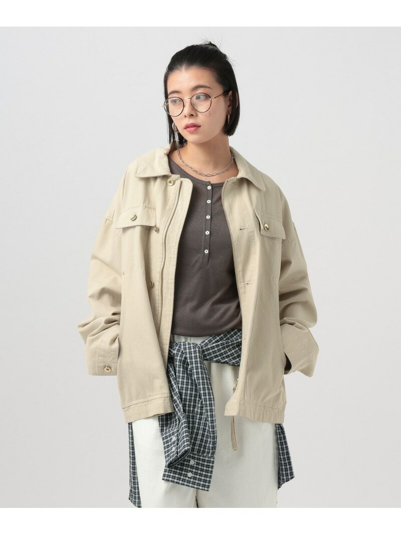 Rakuten - 【SALE／35%OFF】ヘビーオックスミリタリージャケット BAYFLOW ベイフロー ジャケット・アウター ブルゾン・ジャンパー グレー カーキグリーン【RBA_E】【送料無料】[Rakuten Fashion]