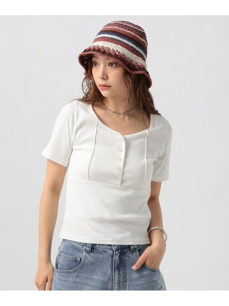 Rakuten - コンパクトリブヘンリー半袖Tシャツ BAYFLOW ベイフロー トップス カットソー・Tシャツ ホワイト【送料無料】[Rakuten Fashion]