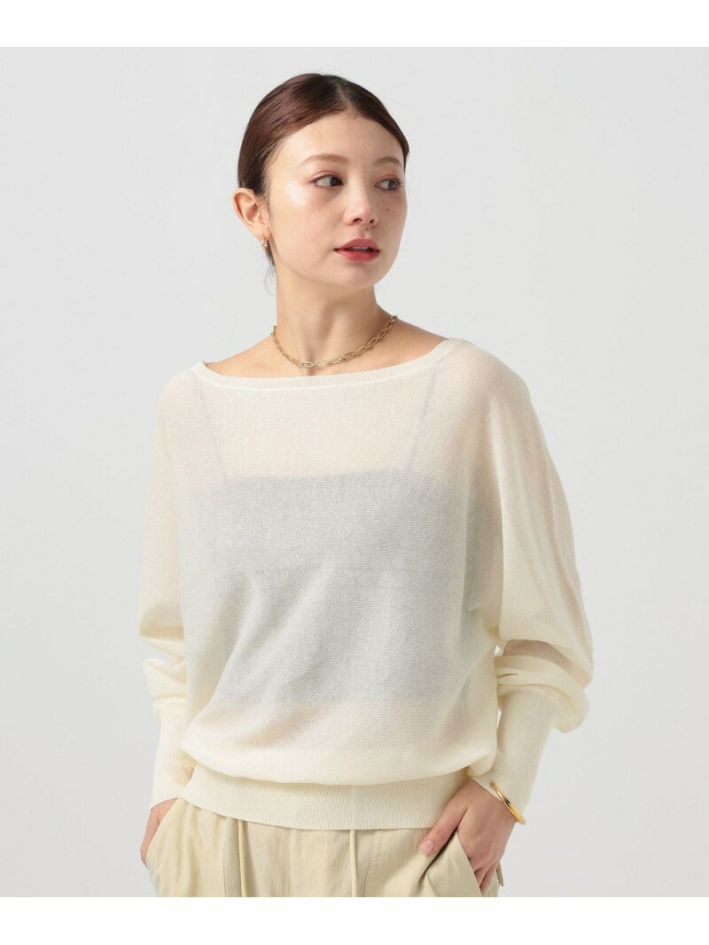乐天商城 - 【SALE／40%OFF】[ドライタッチな素材感]シアードルマンニットプルオーバー BAYFLOW ベイフロー トップス ニット ブラウン ブラック ホワイト【RBA_E】[Rakuten Fashion]