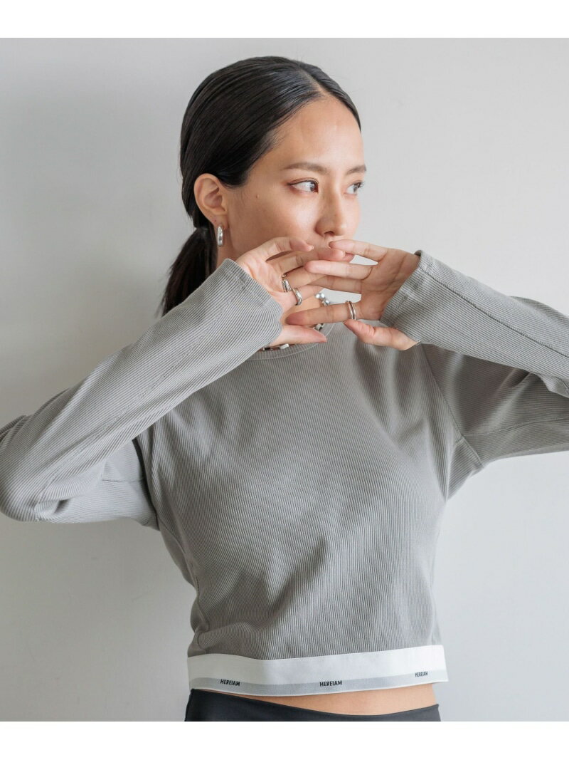 乐天商城 - 【HEREIAM】カップ付きリブプルオーバー HEREIAM ベイフロー トップス カットソー・Tシャツ ブラック グレー【送料無料】[Rakuten Fashion]