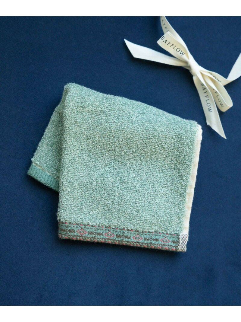 Rakuten - BFハンドタオル(刺繍ヘム)25×25 BAYFLOW ベイフロー インテリア・生活雑貨 タオル グレー ホワイト ブルー ブラウン グリーン[Rakuten Fashion]
