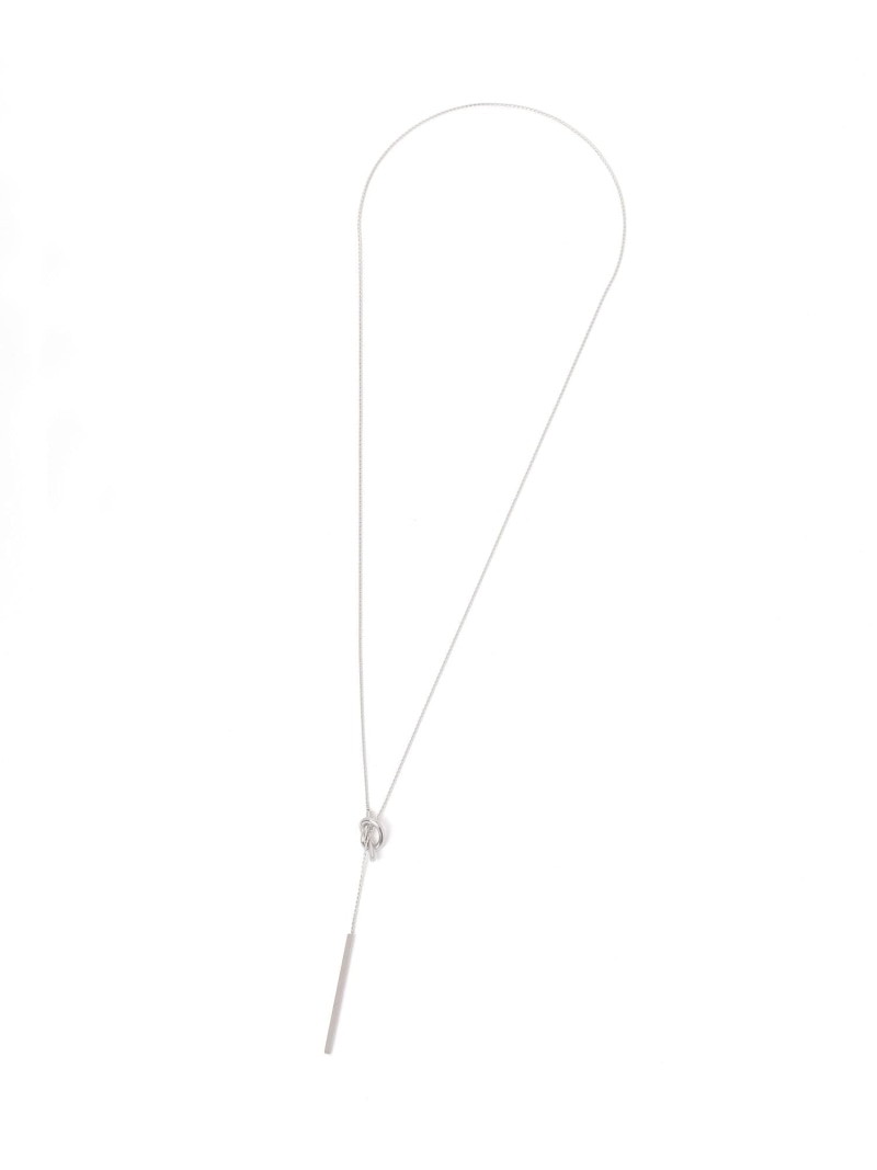 ステンレスY字ノットロングネックレス BAYFLOW ベイフロー アクセサリー・腕時計 ネックレス ゴールド シルバー[Rakuten Fashion]