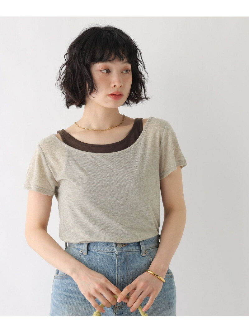 Rakuten - ≪予約≫[WEB限定]マルチWAYレイヤードセットTEE BAYFLOW ベイフロー トップス カットソー・Tシャツ ブラウン ブラック ピンク【送料無料】[Rakuten Fashion]