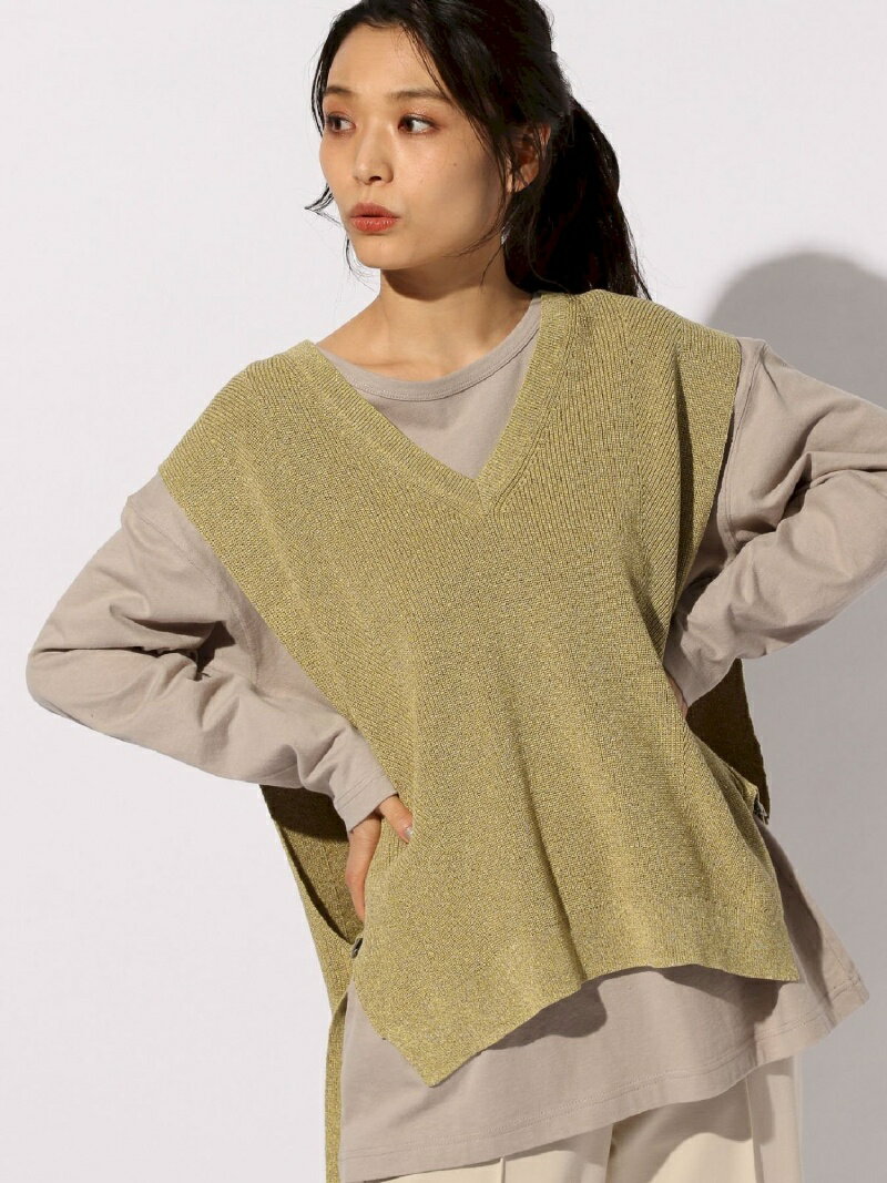 【SALE／50%OFF】(W)メランジニットベスト BAYFLOW ベイフロー トップス その他のトップス イエロー ベージュ【RBA_E】[Rakuten Fashion]のサムネイル