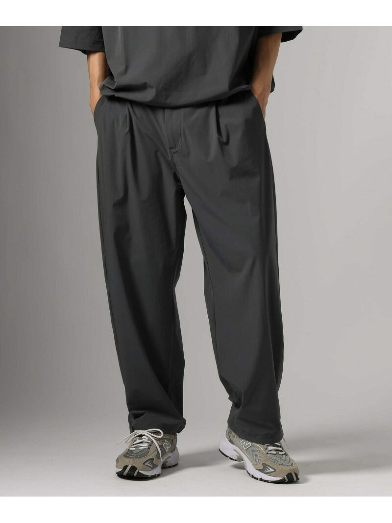 【SALE／46%OFF】【ストレッチ・吸水速乾・接触冷感】FLOWNEXワイドパンツ BAYFLOW ベイフロー トップス その他のトップス グレー ブラック【RBA_E】【送料無料】[Rakuten Fashion]