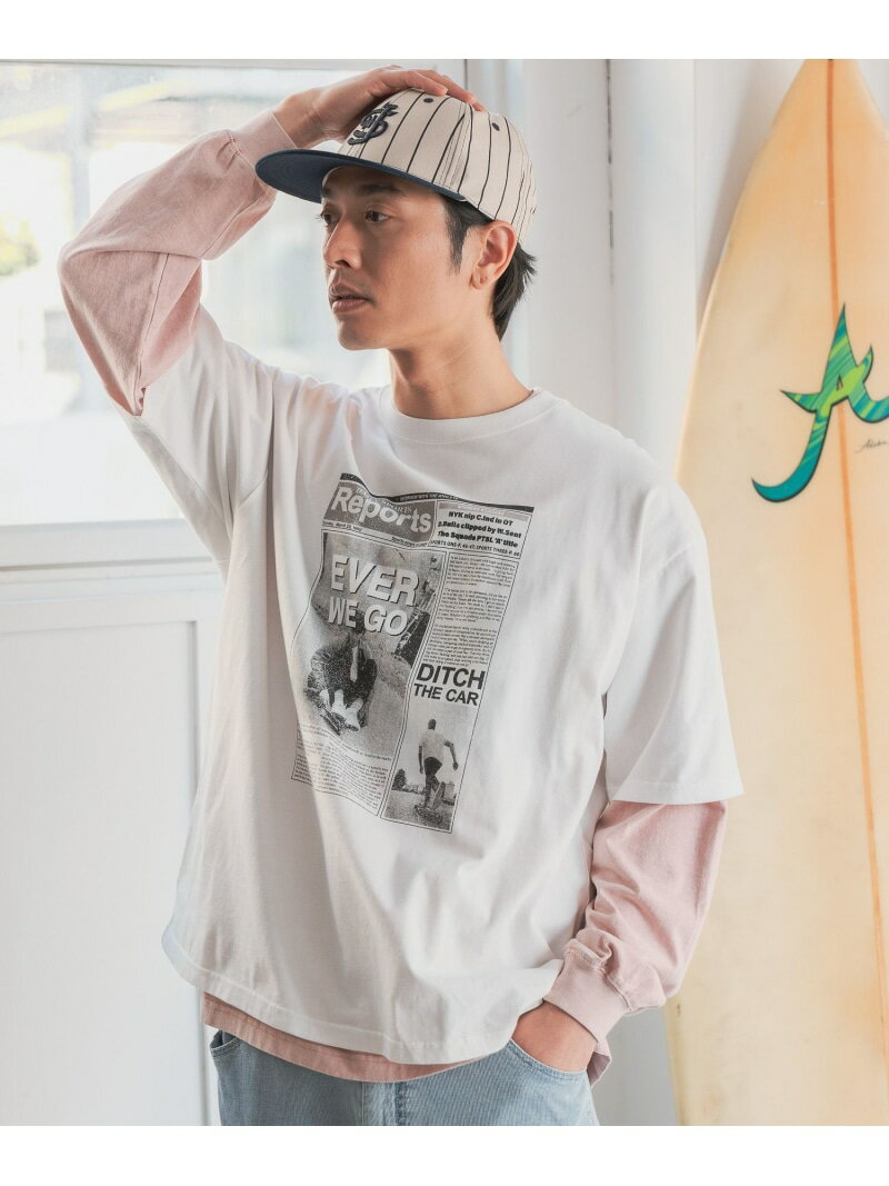 Rakuten - Charmy report TEE BAYFLOW ベイフロー トップス カットソー・Tシャツ グレー ホワイト【送料無料】[Rakuten Fashion]