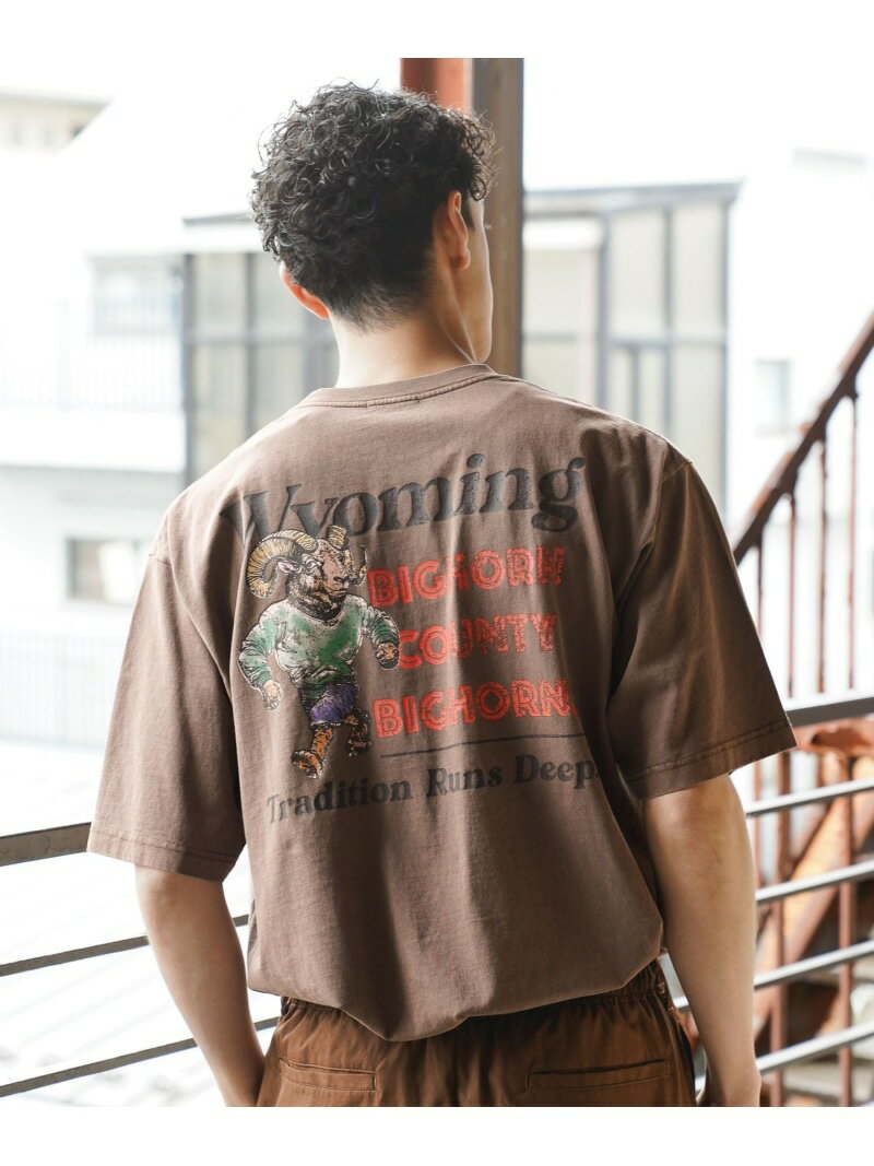 乐天商城 - レトロスポーツアニマルTEE BAYFLOW ベイフロー トップス カットソー・Tシャツ ホワイト ブラウン グレー ピンク【送料無料】[Rakuten Fashion]