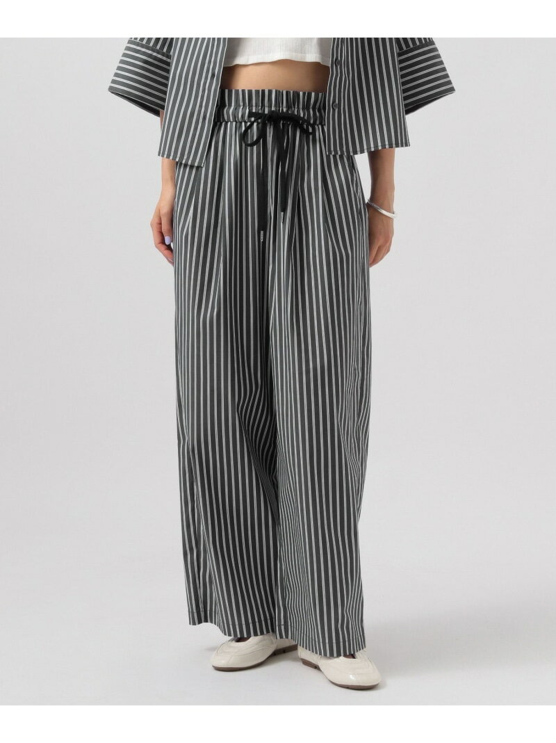 【SALE／50%OFF】ストライプリラックスパンツ BAYFLOW ベイフロー パンツ その他のパンツ グレー ホワイト【RBA_E】[Rakuten Fashion]