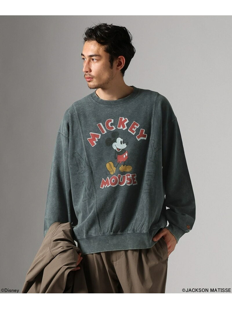 【SALE／20%OFF】【JACKSON MATISSE/BAYFLOW】「ミッキーマウス」デザインリメイクプルオーバー BAYFLOW ベイフロー トップス カットソー・Tシャツ グレー【RBA_E】【送料無料】[Rakuten Fashion]