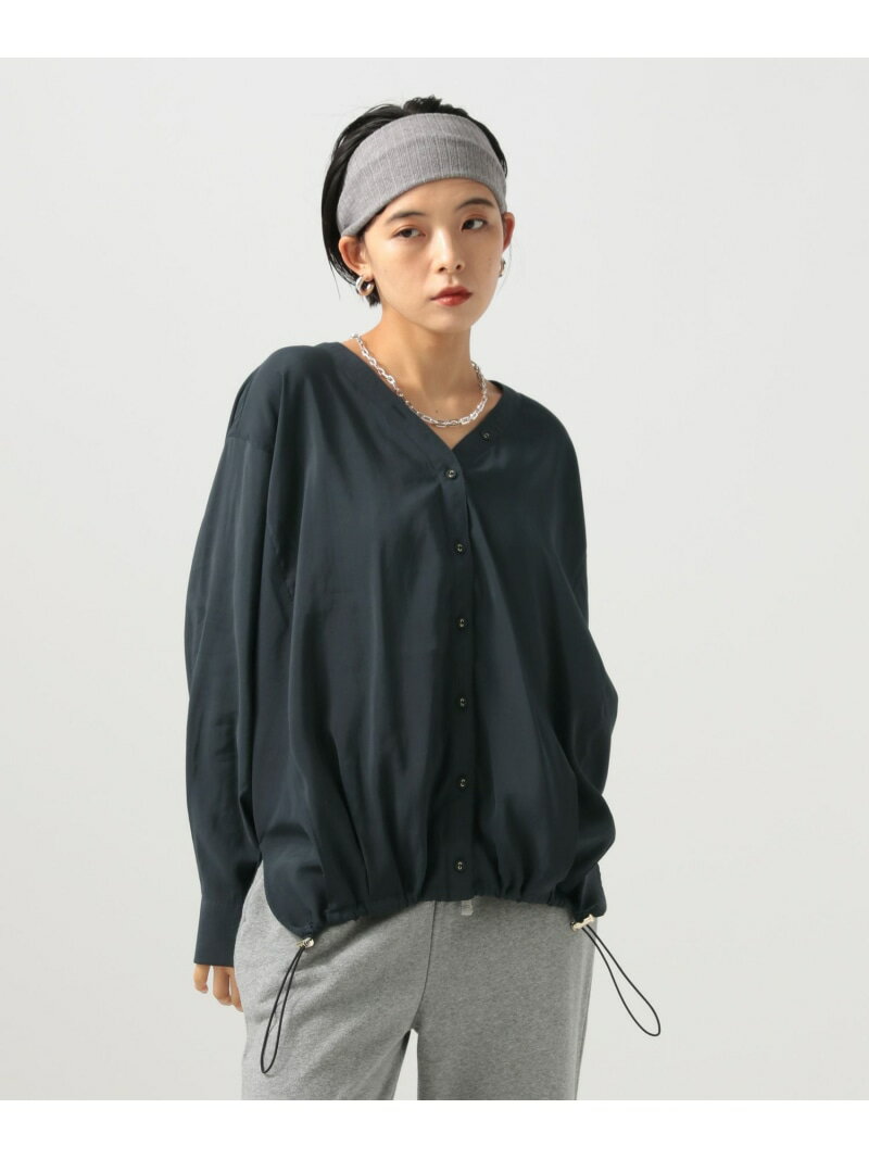 乐天商城 - 【SALE／66%OFF】ドロストヘムロングスリーブブラウス BAYFLOW ベイフロー トップス シャツ・ブラウス ブラウン ネイビー ホワイト【RBA_E】[Rakuten Fashion]