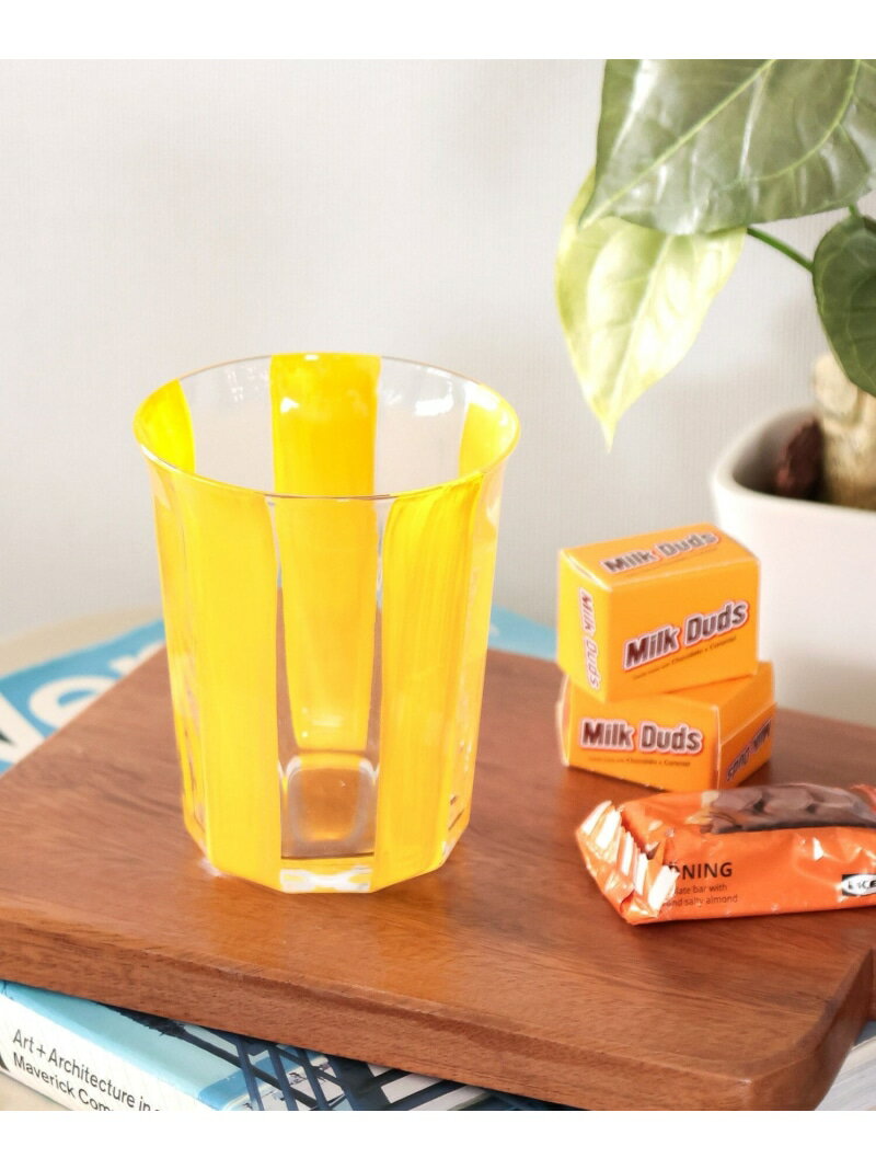 Rakuten - BFストライプグラス290ml BAYFLOW ベイフロー 食器・調理器具・キッチン用品 グラス・マグカップ・タンブラー ホワイト ブルー イエロー[Rakuten Fashion]