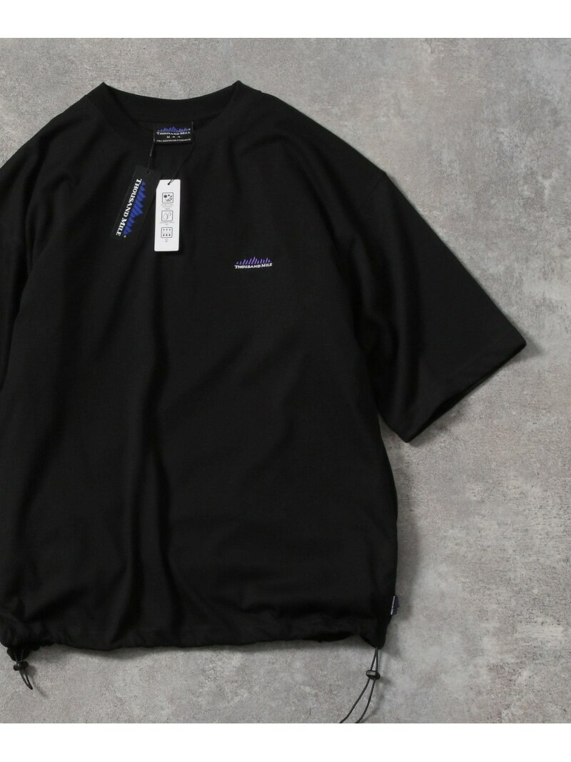 【SALE／31%OFF】【THOUSAND MILE(サウザンドマイル)】別注ドローコード半袖Tシャツ BAYFLOW ベイフロー トップス カットソー・Tシャツ ホワイト ブラック グリーン【RBA_E】[Rakuten Fashion]