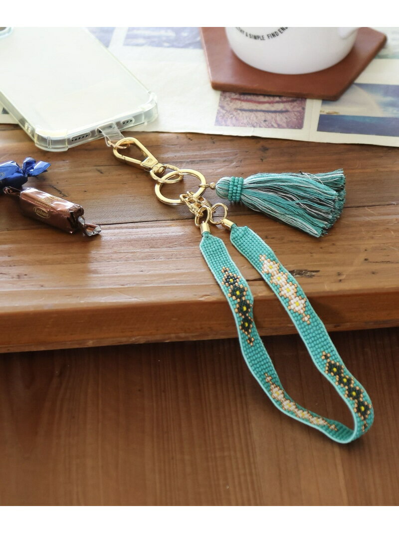 【SALE/20%OFF】ビーズショートストラップ BAYFLOW ベイフロー ファッション雑貨 チャーム・キーチェーン ブラック ピンク ブルー【RBA_E】...