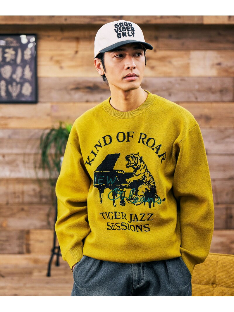 【SALE／61%OFF】アニマルジャガードニットプルオーバー BAYFLOW ベイフロー トップス ニット イエロー グリーン ネイビー【RBA_E】[Rakuten Fashion]