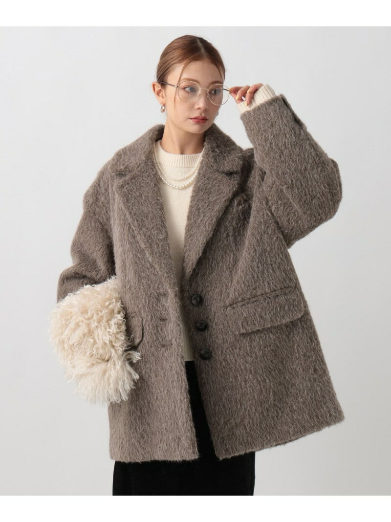 【SALE／50%OFF】シャギージャコット BAYFLOW ベイフロー ジャケット・アウター テーラードジャケット・ブレザー ベージュ グレー ブラウン【RBA_E】【送料無料】[Rakuten Fashion]