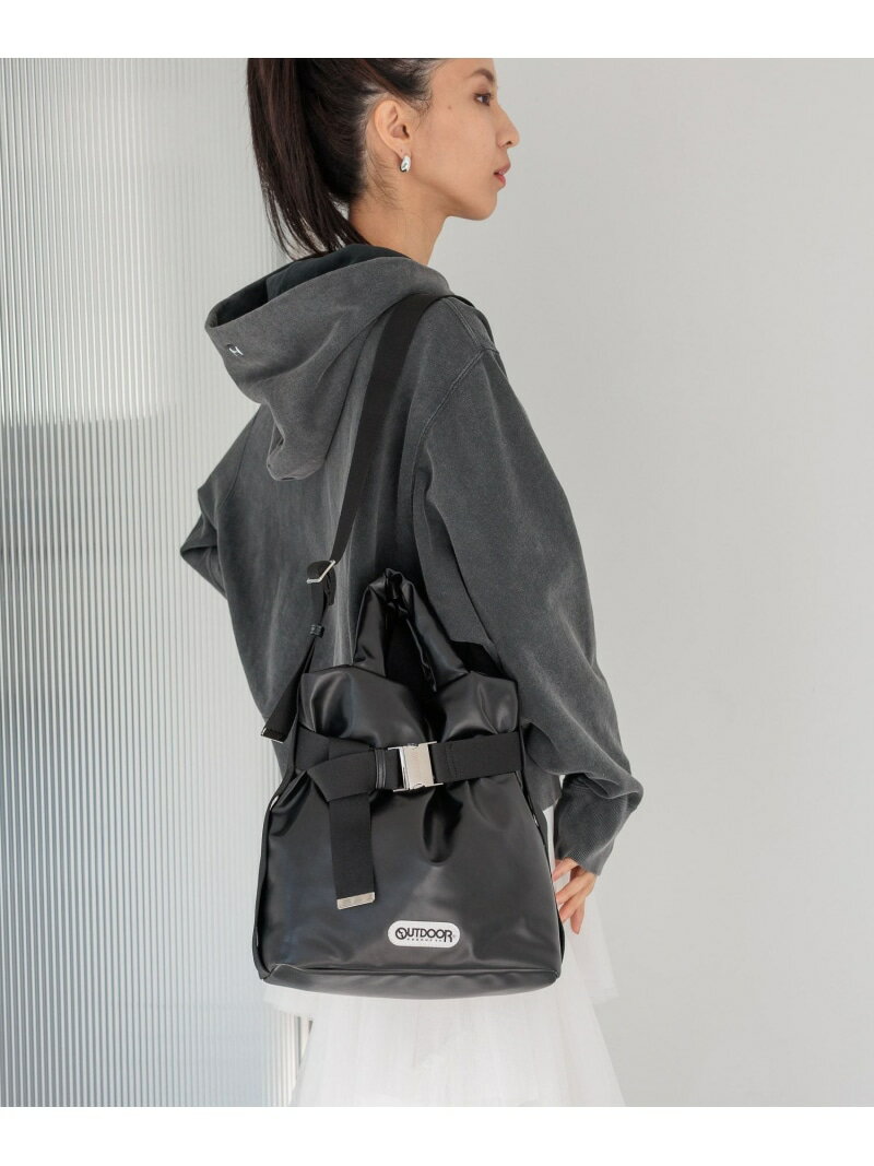 Rakuten - 【HEREIAM】OUTDOOR PRODUCTS別注/2WAYベルトトートバッグS(レザー) HEREIAM ベイフロー バッグ ショルダーバッグ ブラック【送料無料】[Rakuten Fashion]