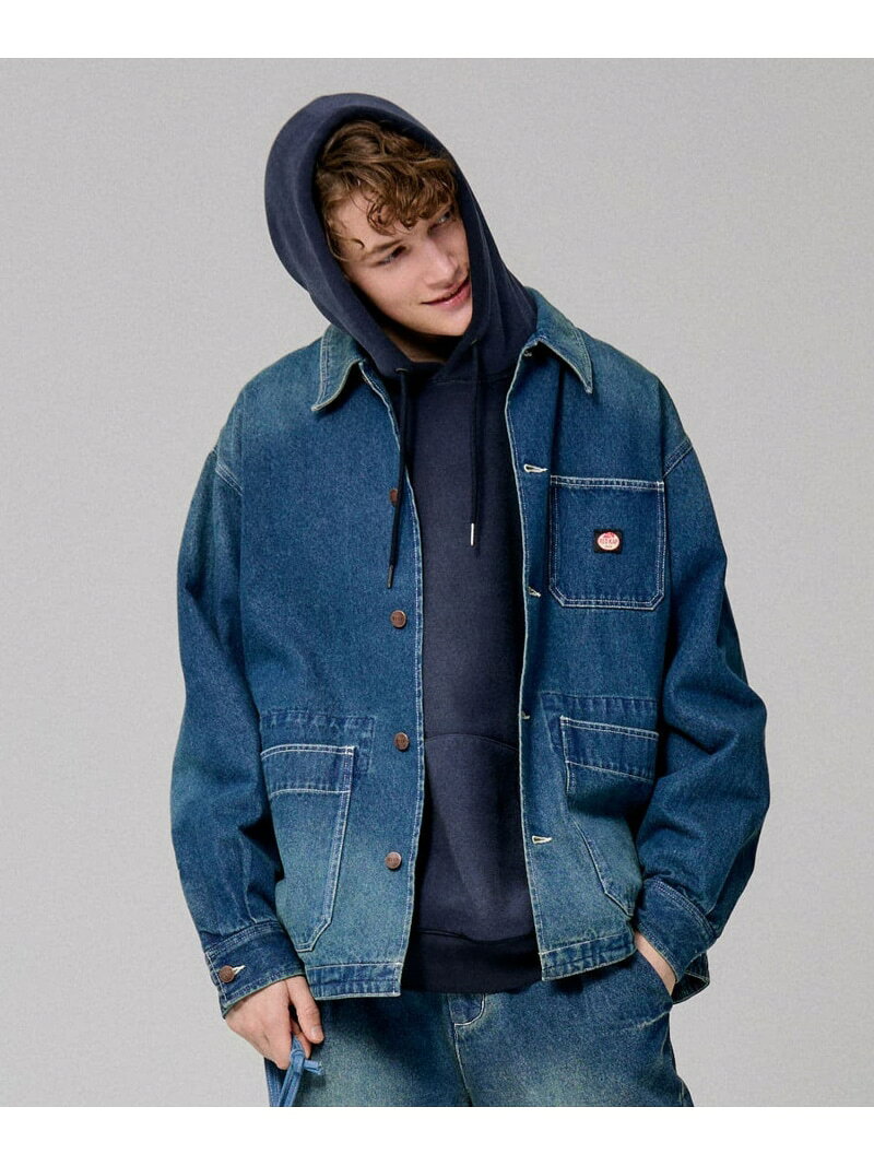 Rakuten - 【RED KAP(レッドキャップ)】別注デニムカバーオール[セットアップ可] BAYFLOW ベイフロー ジャケット・アウター デニムジャケット ブルー ブラック【送料無料】[Rakuten Fashion]