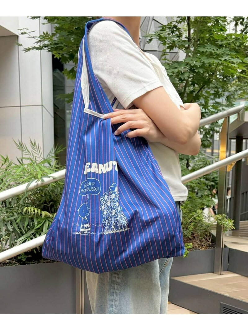 乐天商城 - 【PEANUTS×BAYFLOW】メッシュトート BAYFLOW ベイフロー バッグ エコバッグ・サブバッグ イエロー グリーン ネイビー オレンジ[Rakuten Fashion]