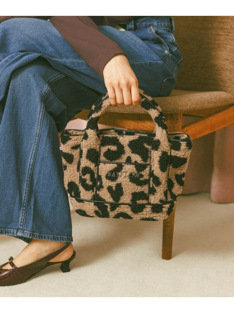 レオパードボアロゴトートS BAYFLOW ベイフロー バッグ トートバッグ ベージュ ブラウン【送料無料】[Rakuten Fashion]のサムネイル