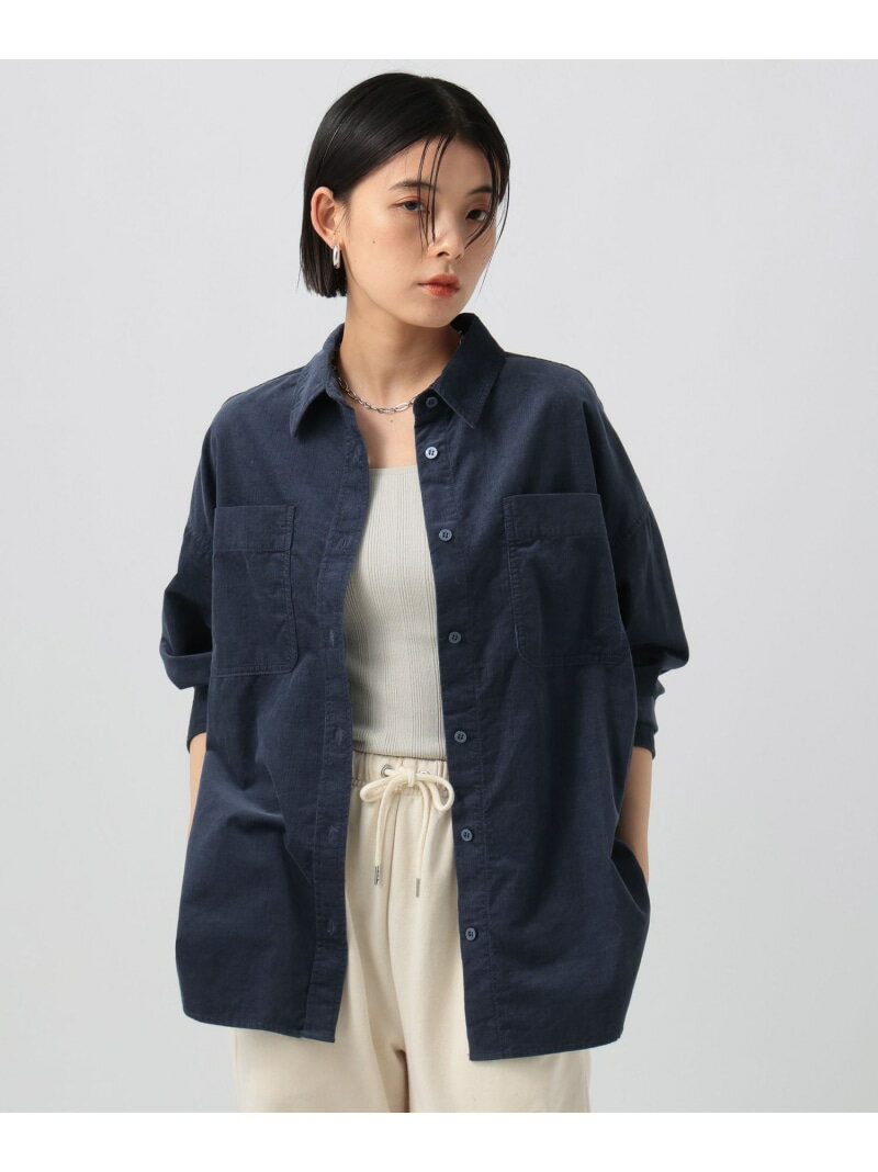 Rakuten - 【SALE／40%OFF】2WAYコーデュロイシャツ BAYFLOW ベイフロー トップス シャツ・ブラウス ベージュ ブルー グレー【RBA_E】【送料無料】[Rakuten Fashion]