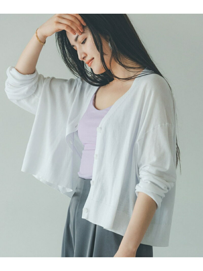 【SALE／40%OFF】(W)HRドライタッチワイドCD HEREIAM ベイフロー ニット カーディガン ホワイト イエロー【RBA_E】[Rakuten Fashion]のサムネイル