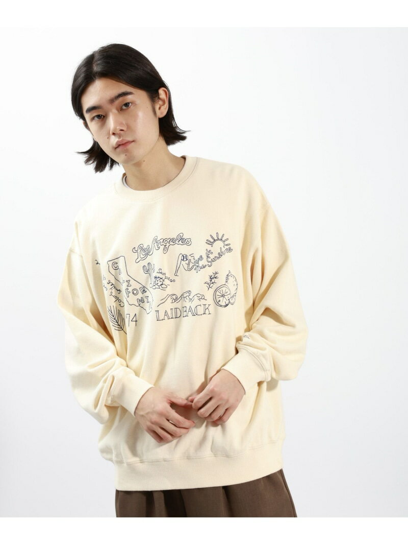 乐天商城 - 【SALE／50%OFF】落書きスウェット BAYFLOW ベイフロー トップス スウェット・トレーナー グレー ホワイト【RBA_E】【送料無料】[Rakuten Fashion]