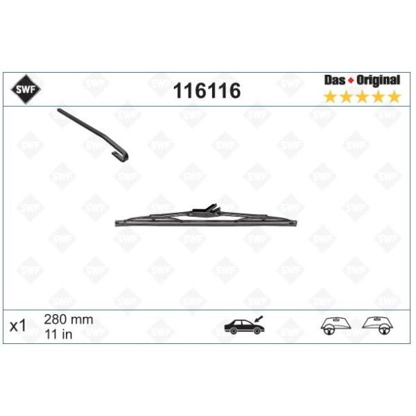 VW ルポ ポロ ワイパーブレード リア 6X0955425D 6X0955425B 優良品