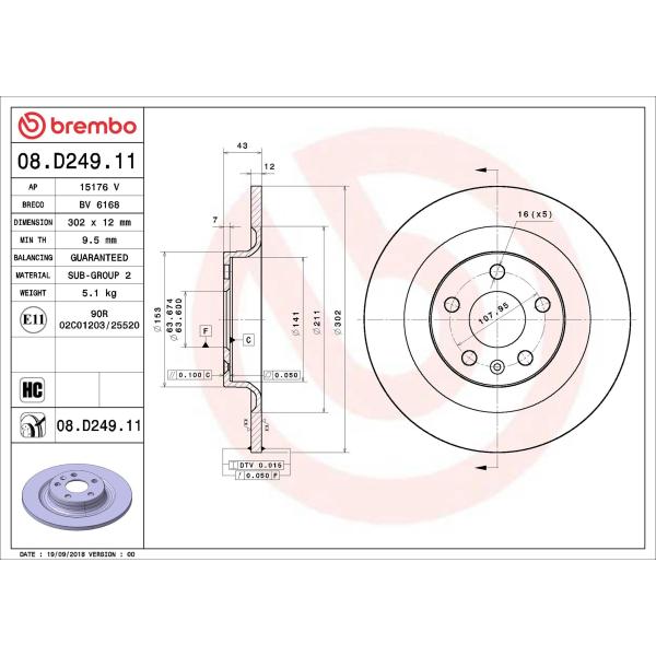 ボルボ リア ディスクローター ブレーキローター 左右セット 2枚 31423721 優良品