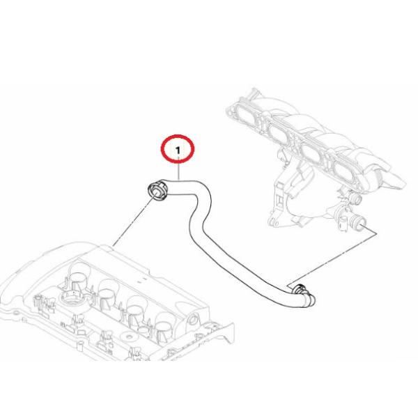 プジョー シトロエン ブローバイホース 207 208 3008 308 5008 508 RCZ C4 C5 等 1192CN 優良品