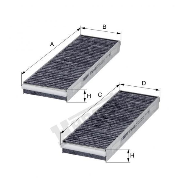 ランボルギーニ エアコンフィルター ダストフィルター キャビンフィルター 4F0898438C 優良品2個セット