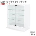 【送料無料】LEDコレクションラック ワイド 本体 両開きタイプ 高さ96 奥行39 ライト LED照明 コレクションケース 棚 ディスプレイラック フィギュアケース 収納ラック 収納 フィギュア 棚 飾る ケース ディスプレイケース ディスプレイ棚 ガラス扉