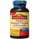 ネイチャーメイド スーパーマルチビタミン&ミネラル 120粒 商品説明 『ネイチャーメイド スーパーマルチビタミン&ミネラル 120粒』 亜鉛、銅、ビオチンの栄養機能食品です。12種類のビタミンと7種類のミネラルのサプリメントです。 栄養成分表 1粒(1.515g)当たり タンパク質 0-0.1g 脂質 0-0.1g 炭水化物 0.67g ナトリウム 0-2mg カルシウム 200mg マグネシウム 100mg 亜鉛 6mg 鉄 4mg 銅 0.6mg セレン 50μg クロム 20μg ビタミンA 300μg β-カロテン 1.8mg ビタミンB1 1.5mg ビタミンB2 1.7mg ビタミンB6 2mg ビタミンB12 3μg ナイアシン 15mg パントテン酸 6mg 葉酸 240μg ビオチン 50μg ビタミンC 125mg ビタミンD 10μg ビタミンE 9mg 原材料など 商品名 ネイチャーメイド スーパーマルチビタミン&ミネラル 120粒 原材料 セレン酵母、クロム酵母、サンゴカルシウム、セルロース、酸化Mg、V.C、グルコン酸亜鉛、ナイアシンアミド、硫酸鉄、V.E、ショ糖脂肪酸エステル、ヒドロキシプロピルメチルセルロース、パントテン酸Ca、グルコン酸銅、V.B6、V.B1、V.B2、β-カロテン(ゼラチンを含む)、V.A、葉酸、ビオチン、V.D、V.B12 内容量 120粒 原産国 アメリカ 保存方法 ●高温多湿や直射日光をさけてください。 販売者 大塚製薬 ご使用方法 ●栄養補給として1日1粒を目安に、必ず水やぬるま湯などでお飲みください。 ご使用上の注意 ●開封後はキャップをしっかりしめてお早めにお召し上がりください。●食生活は、主食、主菜、副菜を基本に食事のバランスを。●本品は多量摂取により疾病が治癒したり、より健康が増進するものではありません。●亜鉛の取りすぎは銅の吸収を阻害するおそれがありますので、過剰摂取にならないよう注意してください。●1日の摂取目安量を守ってください。●乳幼児・小児は本品の摂取を避けてください。●高齢者は、粒が大きいのでのどにつまらせないよう、ご注意ください。●本品は、特定保健用食品と異なり、消費者庁長官による個別審査を受けたものではありません。 ●本品は、水濡れにより褐色や黒色などに変色しますので、水滴などを落としたり、濡れた手でお触れにならないようにご注意ください。 お問い合わせ先 大塚製薬株式会社 お客様相談室：0120-550708 広告文責 株式会社プログレシブクルー072-265-0007 区分 健康食品【24個セット】【1ケース分】 ネイチャーメイド スーパーマルチビタミン&ミネラル 120粒 ×24個セット　1ケース分