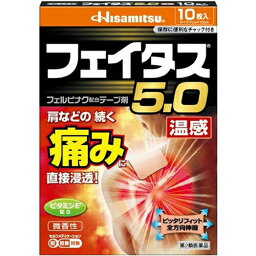 【第2類医薬品】【80個セット】【1ケース分】 フェイタス5.0 温感 10枚入 ×80個セット　1ケース分 【正規品】【dcs】【t-4】