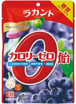 【20個セット】サラヤ ラカント カロリーゼロ飴 ブルーベリー味 60g×20個セット 【正規品】 ※軽減税率対象品