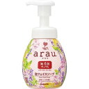 arau.(アラウ) 泡フェイスソープ 本体(200mL) 商品説明 『arau.(アラウ) 泡フェイスソープ 本体(200mL)』 ◆ママと子供で一緒に使える泡洗顔フォーム ◆アラウだから安心の無添加(合成界面活性剤、合成香料、着色料、保存料)・低刺激処方※すべての方に刺激がおきないというわけではありません）。 ◆アラウなら天然精油配合だから原料臭が気にならない arau.(アラウ) 泡フェイスソープ 本体(200mL)　詳細 原材料など 商品名 arau.(アラウ) 泡フェイスソープ 本体(200mL) 原材料もしくは全成分 (括弧内は表示名称) 精製水(水)、カリウム石けん用素地(カリ石ケン素地)、濃グリセリン(グリセリン)、加水分解カンジダボンビコラエキス(加水分解カンジダボンビコラエキス) 無水クエン酸(クエン酸)、オレンジ油(オレンジ油)、ライム油(ライム油)、ラベンダー油(ラベンダー油)、ゼラニウム油(ゼラニウム油) アロエベラ葉エキス(アロエベラ葉エキス)、カモミラエキス(カミツレ花エキス)、1、3-ブチレングリコール(BG) 内容量 200mL 販売者 サラヤ ご使用方法 適量を手に取り、顔全体に広げながらやさしく洗ってください。 その後、ぬるま湯で十分にすすいでください。 ご使用上の注意 ＜取扱上の注意＞ ・本品がお肌に合わないとき即ち次のような場合には、使用を中止してください。そのまま使用を続けますと、症状を悪化させることがありますので、皮膚科専門医等にご相談されることをおすすめします。 (1)使用中、赤味、はれ、かゆみ、刺激等の異常があらわれた場合 (2)使用したお肌に、直射日光があたって上記のような異常があらわれた場合 ・傷やはれもの、しっしん等、異常のある部位にはお使いにならないでください。 ・本品の成分によりアレルギーが発現したことのある人は使用しないでください。 ＜保管上の注意＞ ★適切な保管条件： ・乳幼児の手の届かないところに保管してください。 ・極端に高温又は低温の場所、直射日光のあたる場所には保管しないでください。 原産国 日本 広告文責 株式会社プログレシブクルー072-265-0007 区分 美容arau.(アラウ) 泡フェイスソープ 本体(200mL)