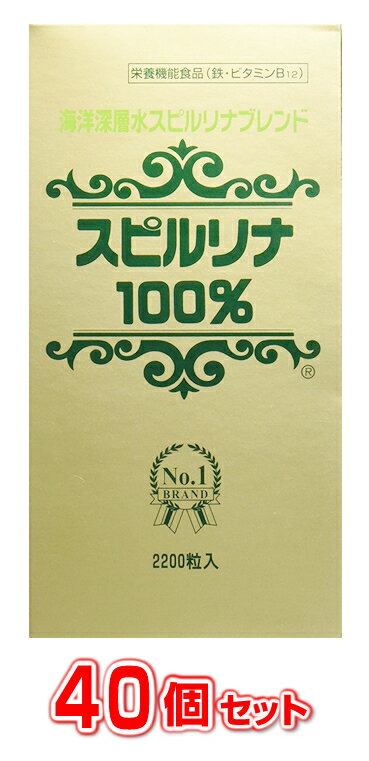 【40個セット】【送料・代引き手数料無料】スピルリナ100% 海洋深層水スピルリナブレンド 2200粒 ×40個セット 【正規品】